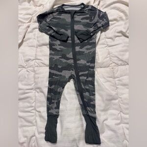 Little Sleepies camo Zip-Up Onesie